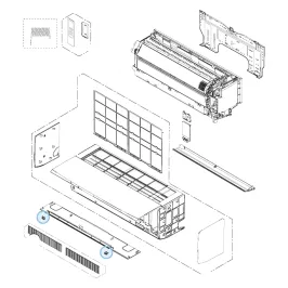 Cache Vis Blanc pour climatisation Atlantic Fujitsu KJCA Réf. 908030 2