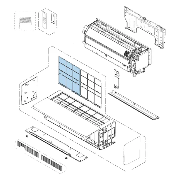 Filtre à air pour climatisation Atlantic Fujitsu KJCA et KJCAB Réf. 908031