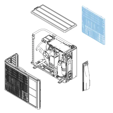 Grille de Protection Hélice pour unité extérieure Atlantic Fujitsu Réf. 897589