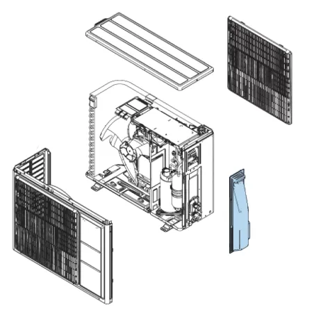 Cache Raccord pour groupe extérieur Atlantic Fujitsu Réf. 897590