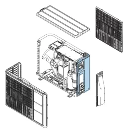 Façade droite pour groupe extérieur Atlantic Fujitsu Réf. 897591 2
