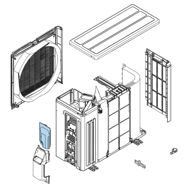 Cache Bornier pour groupe extérieur Atlantic Fujitsu LLCE LMCE Réf. 897387