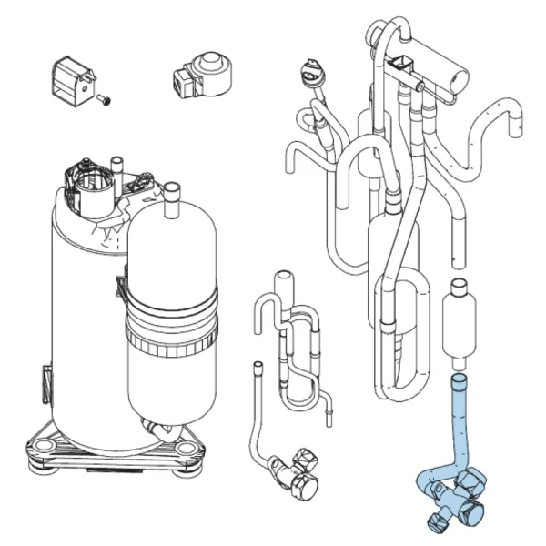 Vanne 3 Voies 1/2 Gaz pour groupe extérieur Atlantic Fujitsu Réf. 897696