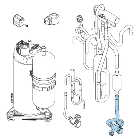 Vanne 3 Voies 1/2 Gaz pour groupe extérieur Atlantic Fujitsu Réf. 897696