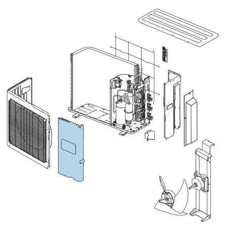 Façade Droite pour groupe extérieur Atlantic Fujitsu Réf. 891643