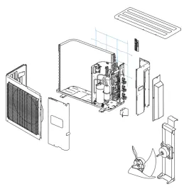 Grille de protection pour groupe extérieur Atlantic Fujitsu AOYG18LAT3 AOYG24LAT3 Réf. 898700 2