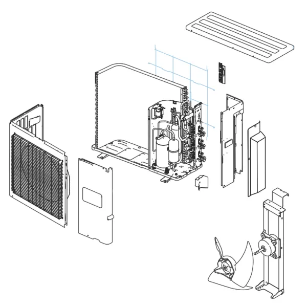 Grille de protection pour groupe extérieur Atlantic Fujitsu AOYG18LAT3 AOYG24LAT3 Réf. 898700