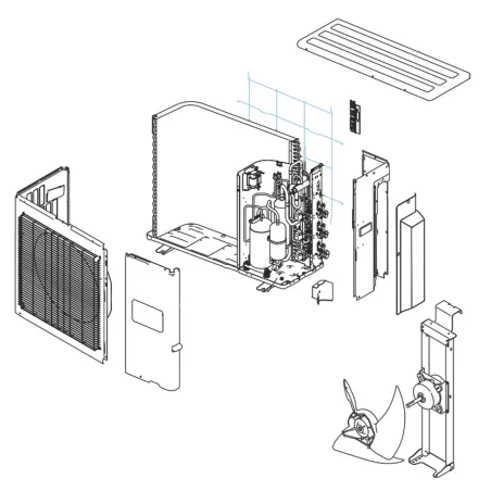 Grille de protection pour groupe extérieur Atlantic Fujitsu AOYG18LAT3 AOYG24LAT3 Réf. 898700