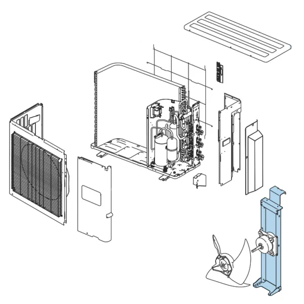 Support Moteur Ventilation pour unité Atlantic Fujitsu Réf. 898701