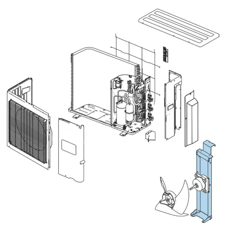 Support Moteur Ventilation pour unité Atlantic Fujitsu Réf. 898701