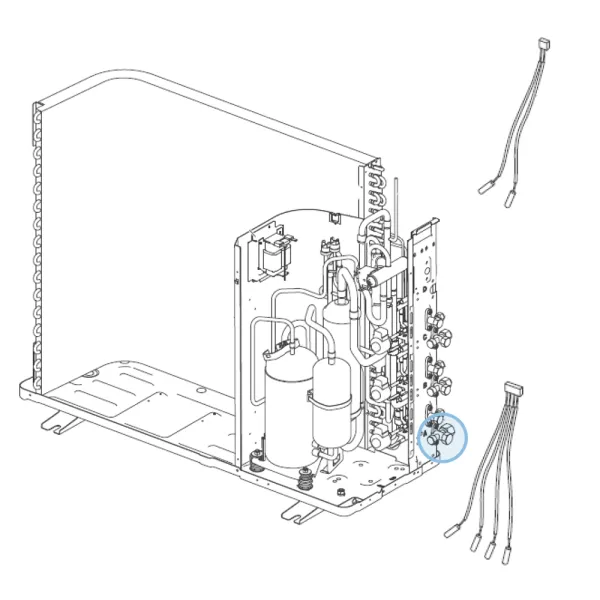 Vanne 3 Voies 1/2 Gaz pour groupe extérieur Atlantic Fujitsu AOYG18LAT3 AOYG24LAT3 Réf. 891783
