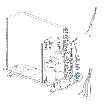 Vanne 3 Voies 1/2 Gaz pour groupe extérieur Atlantic Fujitsu AOYG18LAT3 AOYG24LAT3 Réf. 891783