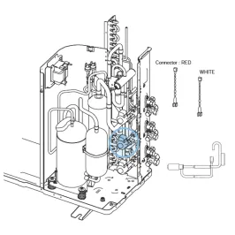 Bobine détendeur (B:Blanc) pour groupe extérieur Atlantic Fujitsu AOYG18LAT3 AOYG24LAT3 Réf. 907725 2
