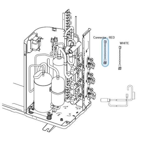 Connectique Pressostat R pour unité Atlantic Fujitsu Réf. 898706