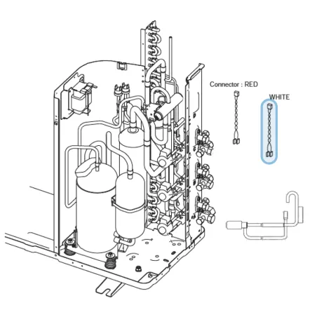 Connectique Pressostat Blanche pour groupe extérieur Atlantic Fujitsu AOYG18LAT3 AOYG24LAT3 Réf. 898707