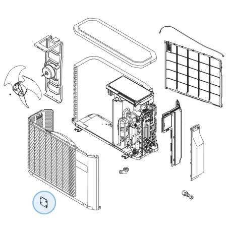 Capot grille de protection hélice pour groupe extérieur Atlantic Fujitsu Réf. 906740