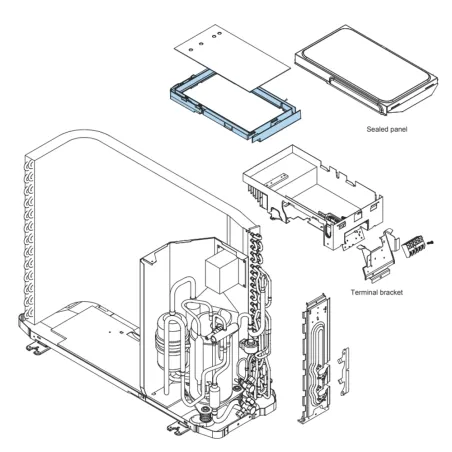 Support Carte Régulation pour groupe extérieur Atlantic Fujitsu Réf. 896766