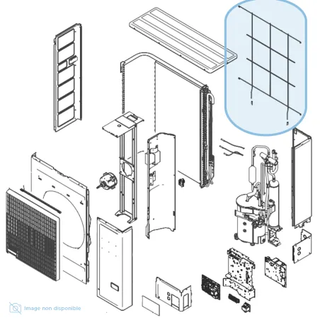 Grille de protection arrière pour groupe extérieur Atlantic Fujitsu Réf. 897961
