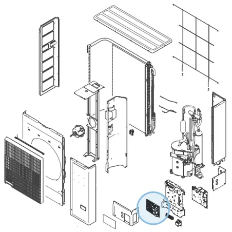 Platine Régulation pour groupe extérieur Atlantic Fujitsu AOYG36KQTA Réf. 892550
