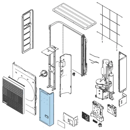 Façade Avant droite pour groupe extérieur Atlantic Fujitsu Réf. 897965