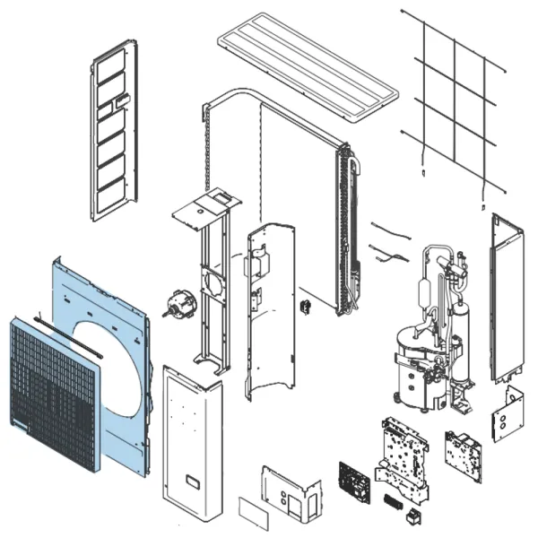 Façade Avant pour groupe extérieur Atlantic Fujitsu Réf. 897963