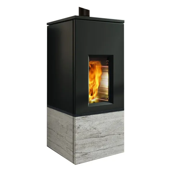 Poêle à granulés Edilkamin Rise X 7 Puissance 7.4kW Sortie Fumée Supérieure Coaxiale ou Ø8 cm