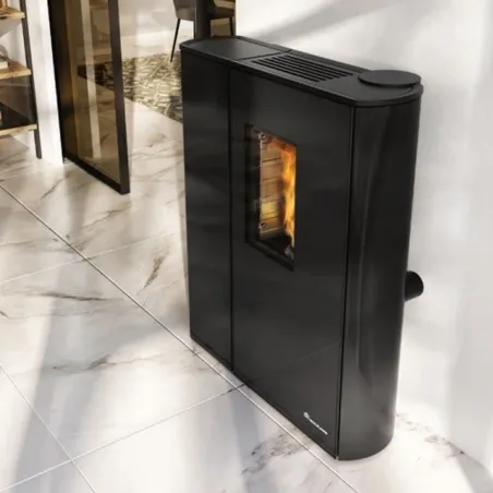 Poêle à granulés canalisable Edilkamin Cherie Slim 9+ Puissance 9kW Sortie Fumée Flexible