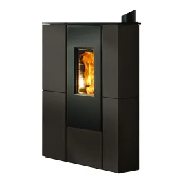 Poêle à granulés canalisable Edilkamin Tratto 9+ Coax Puissance 9kW Sortie Fumée Supérieure Ø8 cm