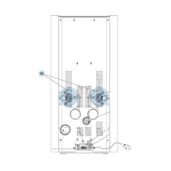Kit canalisation Pro3 Palazzetti pour poêles à pellets Palazzetti 2 ventilateurs additionnels raccord collier plaque de support