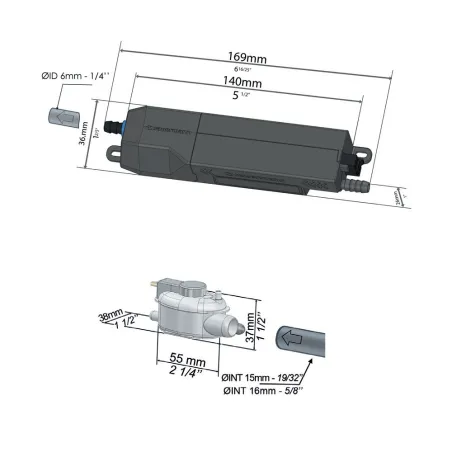 Pompe de relevage SAUERMANN bi bloc SI-21 Silent Flow débit 20L/h mini pompe de vidange pour climatiseur