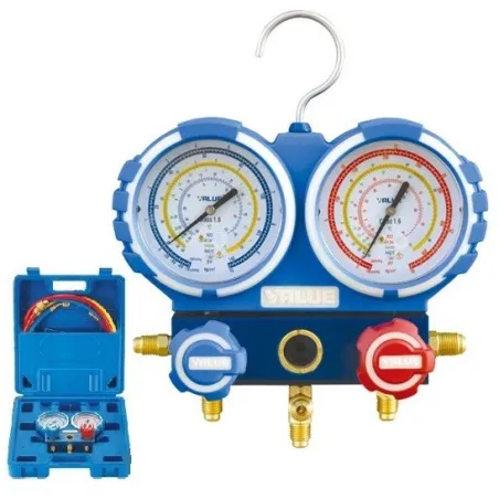 Coffret manomètre R407C - R410A - R32 - R134A VALUE VMG Manifold