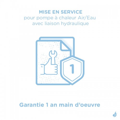 Mise en service pour pompe à chaleur Air/Eau Daikin France avec liaison hydraulique - Garantie 1 an main d’oeuvre