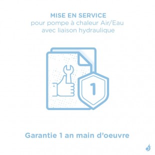Mise en service pour pompe à chaleur Air/Eau Daikin France avec liaison hydraulique - Garantie 1 an main d’oeuvre