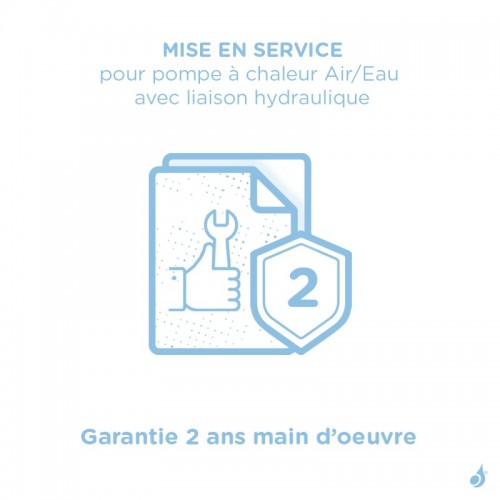 Mise en service pour pompe à chaleur Air/Eau Daikin France avec liaison hydraulique - Garantie 2 ans main d’oeuvre