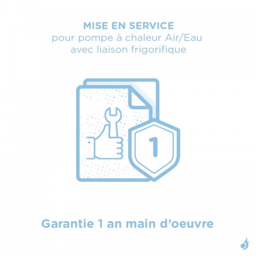 Mise en service pour pompe à chaleur Air/Eau Daikin France avec liaison frigorifique - Garantie 1 an main d’oeuvre