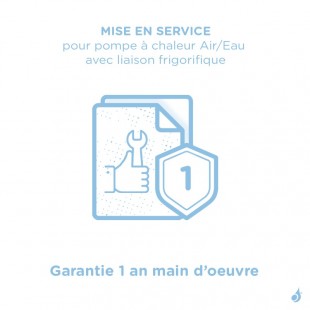 Mise en service pour pompe à chaleur Air/Eau Daikin France avec liaison frigorifique - Garantie 1 an main d’oeuvre