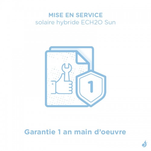 Mise en service combinée solaire hybride Daikin France ECH2O Sun - Garantie 1 an main d’oeuvre