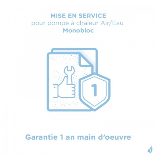 Mise en service pour pompe à chaleur Air/Eau Monobloc Daikin France - Garantie 1 an main d’oeuvre