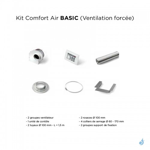 Kit complet Comfort Air Basic Ventilation Forcée pour gamme bois MCZ