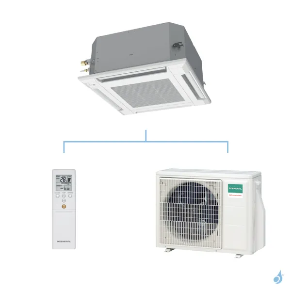 GENERAL climatisation mono split cassette 600 x 600 gaz R32 KVLA performance 6kW AUXG22KVLA + AOHG22KBTB A++