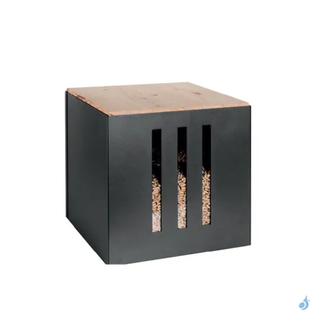 Range buches ou granulés Malia 30 x 30 cm Ht 30 cm